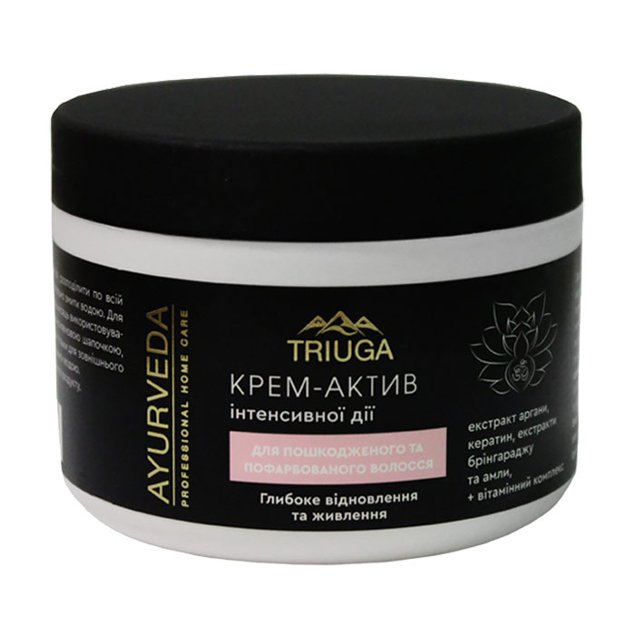 Крем-актив для пошкодженого та фарбованого волосся Triuga Ayurveda Professional Home Care Глибоке відновлення та живлення, 300 мл